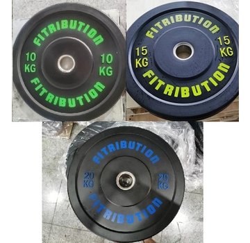 Fitribution Set 10/15/20kg bumper plate rubber 50mm