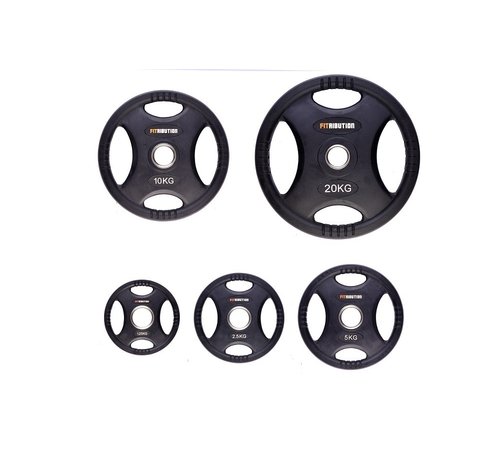 Fitribution Set 1,25/2,5/5/10/20kg weight plate HQ rubber with grips 50mm