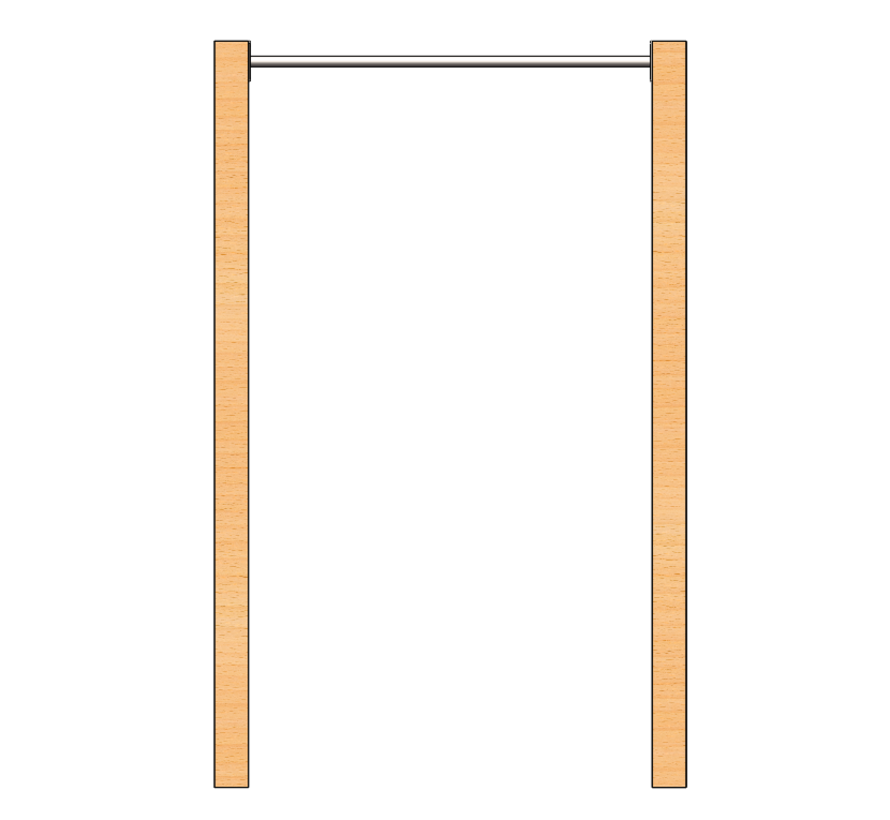 Barre de traction acier inoxydable (poteaux en bois non inclus)