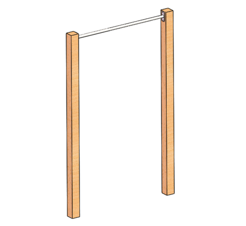 Fitribution Stainless steel Pull Up bar (wooden uprights not included)