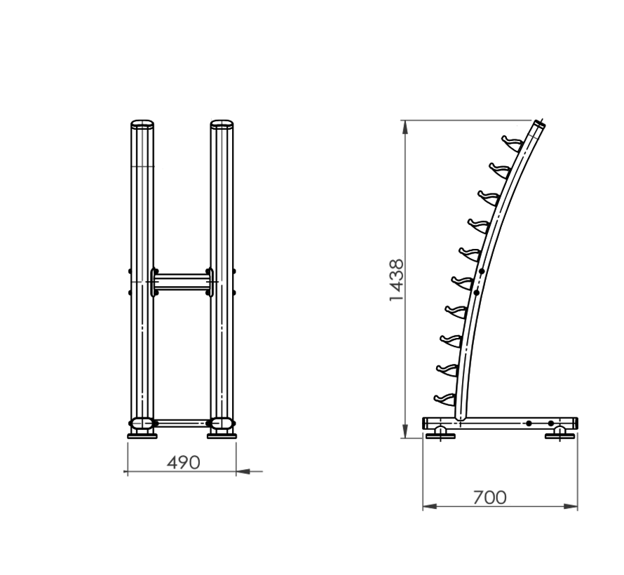 Torre para pesas 1-10kg (10 pares)