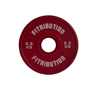 Fitribution 2,5kg disco fraccionale caucho 50mm (rojo)