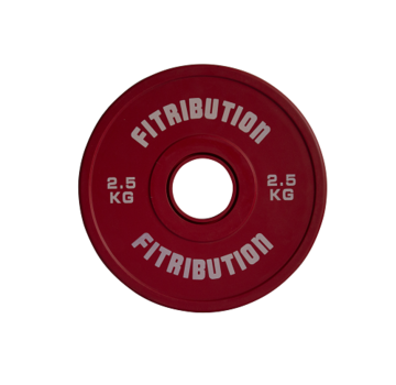 Fitribution 2,5kg disque fractionnaire caoutchouc 50mm (rouge)