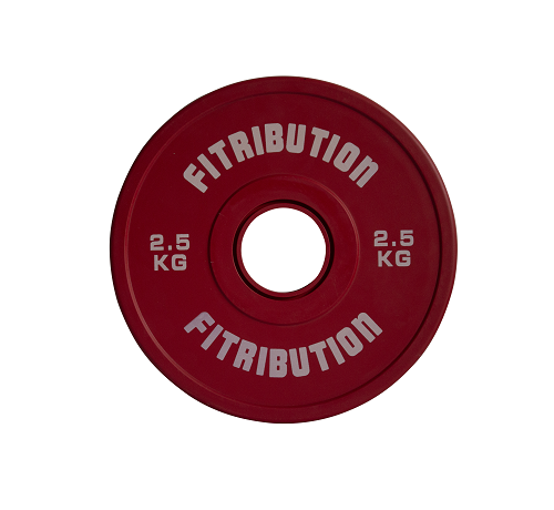 Fitribution 2,5kg fractional plate rubber coated 50mm (rood)