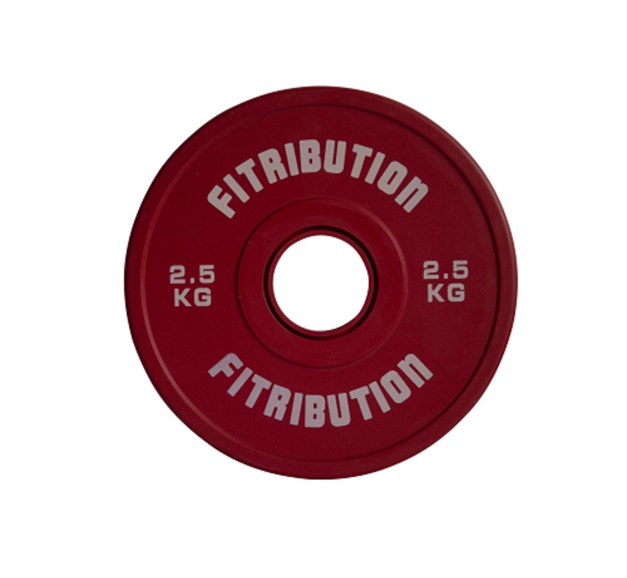 2,5kg disque fractionnaire caoutchouc 50mm (rouge)