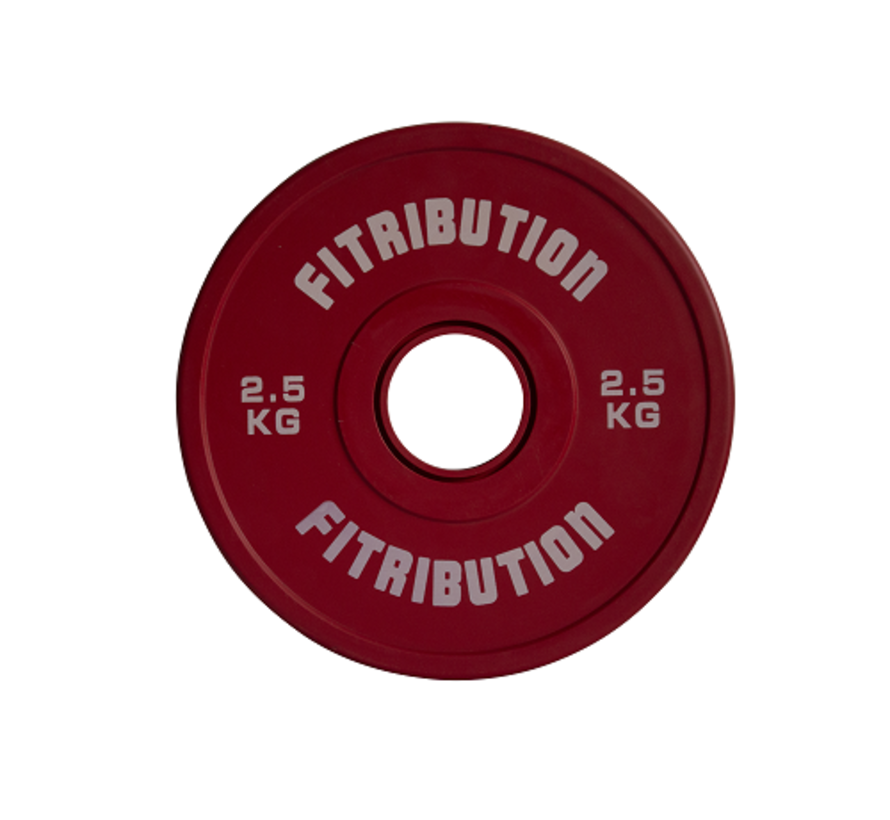 2,5kg fractional plate rubber coated 50mm (rood)