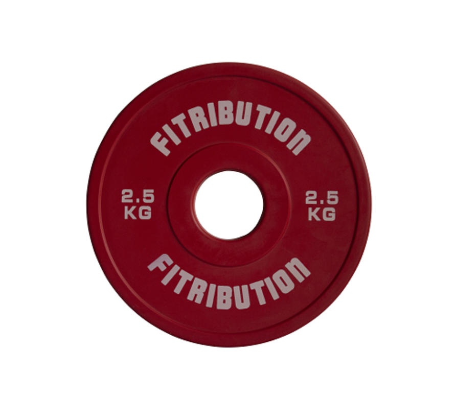 2,5kg disque fractionnaire caoutchouc 50mm (rouge)