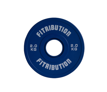 Fitribution 2kg disque fractionnaire caoutchouc 50mm (bleu)