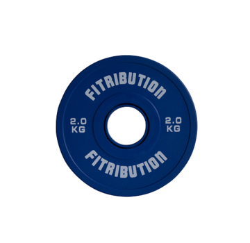 Fitribution 2kg disque fractionnaire caoutchouc 50mm (bleu)