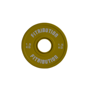 Fitribution 1,5kg disque fractionnaire caoutchouc 50mm (jaune)