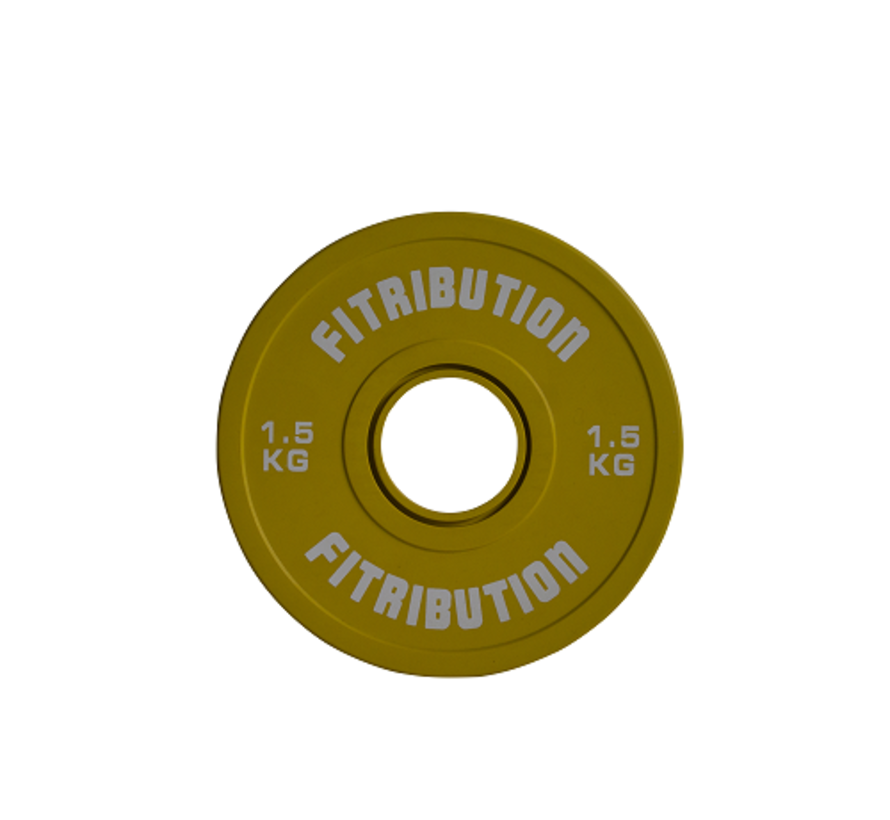 1,5kg fractional plate rubber coated 50mm (yellow)