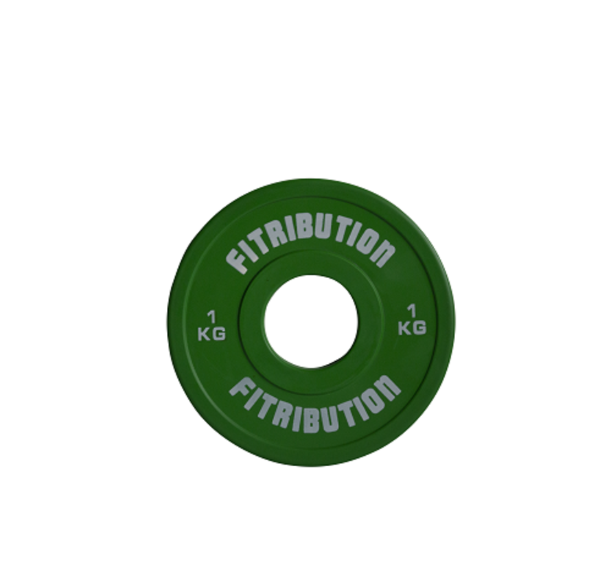 1kg fractional plate rubber coated 50mm (green)