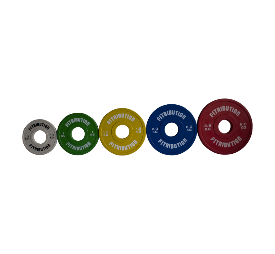 0,5kg fractional plate rubber coated 50mm (wit)