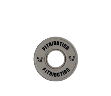 Fitribution 0,5kg disco fraccionale caucho 50mm (blanco)