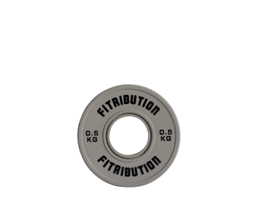 Fitribution 0,5kg fractional plate rubber coated 50mm (wit)