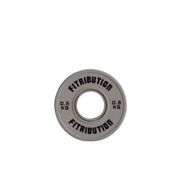 Fitribution 0,5kg disque fractionnaire caoutchouc 50mm (blanc)
