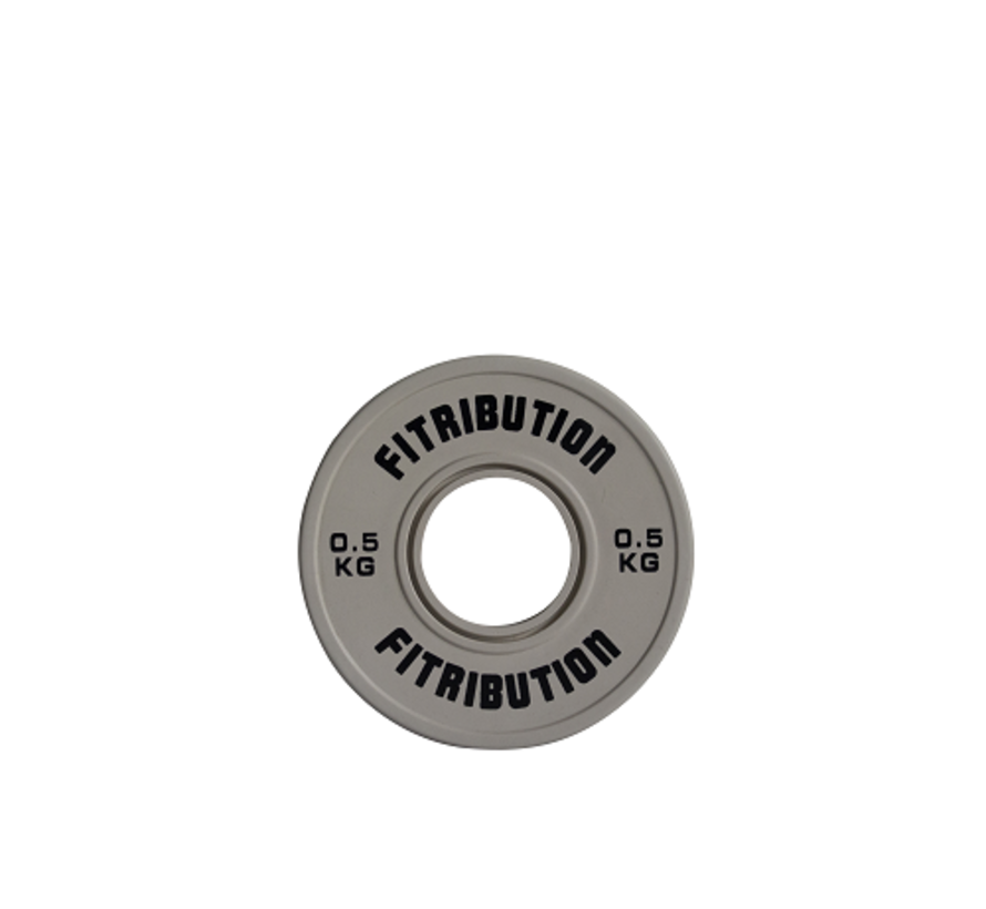 0,5kg fractional plate rubber coated 50mm (wit)