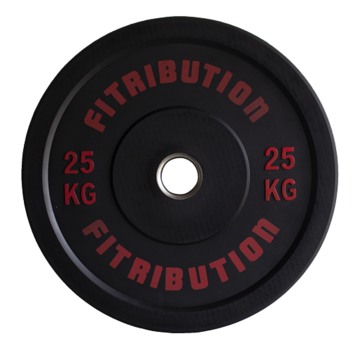 Fitribution 25kg disque bumper plate caoutchouc 50mm