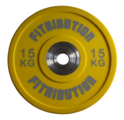 Fitribution 15kg bumper plate urethane 50mm (yellow)