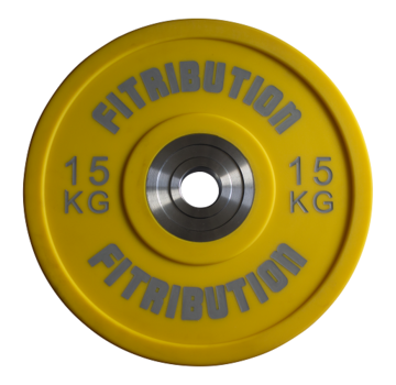 Fitribution 15kg bumper plate urethane 50mm (yellow)