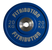 Fitribution 20kg disque bumper plate uréthane 50mm (bleu)