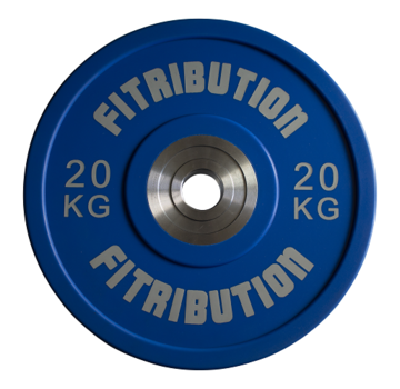 Fitribution 20kg disque bumper plate uréthane 50mm (bleu)