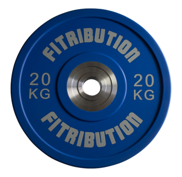 Fitribution 20kg schijf bumper plate urethaan 50mm (blauw)