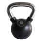 8kg kettlebell caoutchouc avec poignée chrome