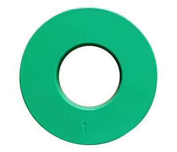 Fitribution 1kg disco fraccionale acero 50mm (verde)
