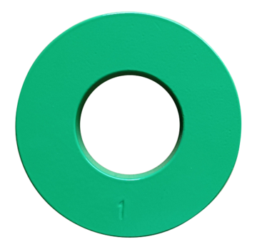 Fitribution 1kg fractional plate staal 50mm (groen)