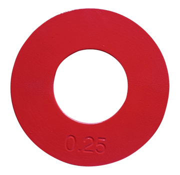 Fitribution 0,25kg fractional plate staal 50mm (rood)