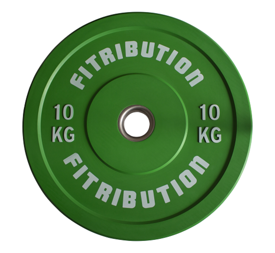 10kg bumper plate rubber 50mm (green)