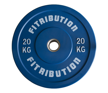Fitribution 20kg bumper plate rubber 50mm (blue)