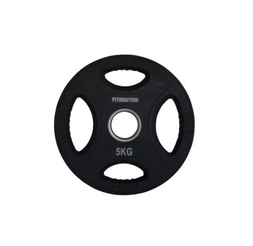 Fitribution 5kg uretane weight plate with grips 50mm