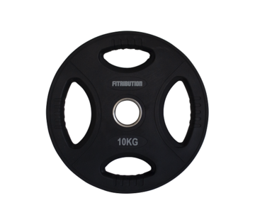 Fitribution 10kg uretane weight plate with grips 50mm