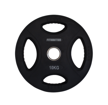 Fitribution 10kg uretane weight plate with grips 50mm