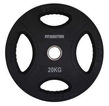 Fitribution 20kg uretane weight plate with grips 50mm