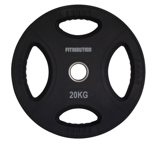 Fitribution 20kg uretane weight plate with grips 50mm