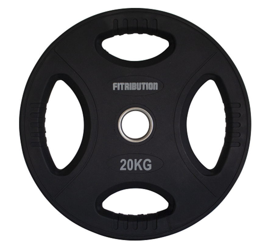 20kg uretane weight plate with grips 50mm