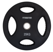 Fitribution 25kg uretane weight plate with grips 50mm