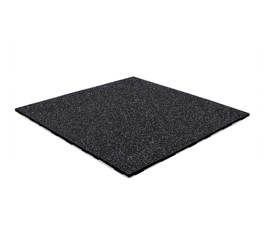 Placa de caucho CONNECT 100x100x2cm negro con partículas gris claro