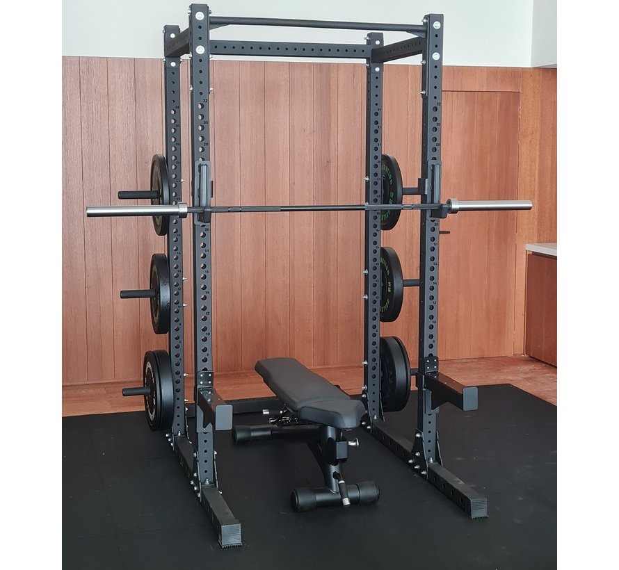 Rubber gym tile CONNECT 100x100x2cm black