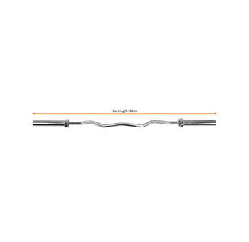 Fitribution Barre Olympique EZ Curl XL 50mm 150cm hard chrome