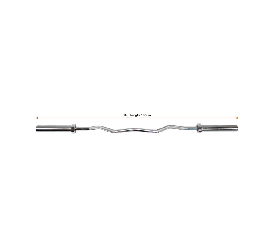 Olympic EZ curl bar XL 50mm 150cm  hard chrome