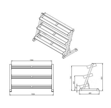 Fitribution Bastidor mancuernas 3 niveles ECO