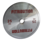 25kg Disco de metal calibrado powerlifting (cromado)