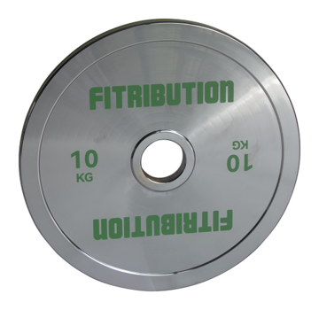 Fitribution 10kg Gekalibreerde stalen schijf (chroom)