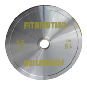 Fitribution 15kg Gekalibreerde stalen schijf (chroom)