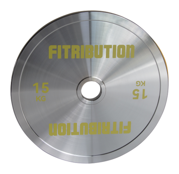 Fitribution 15kg Gekalibreerde stalen schijf (chroom)