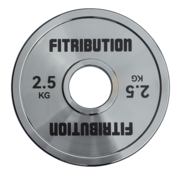 Fitribution 2,5kg Disco de metal calibrado (cromado)